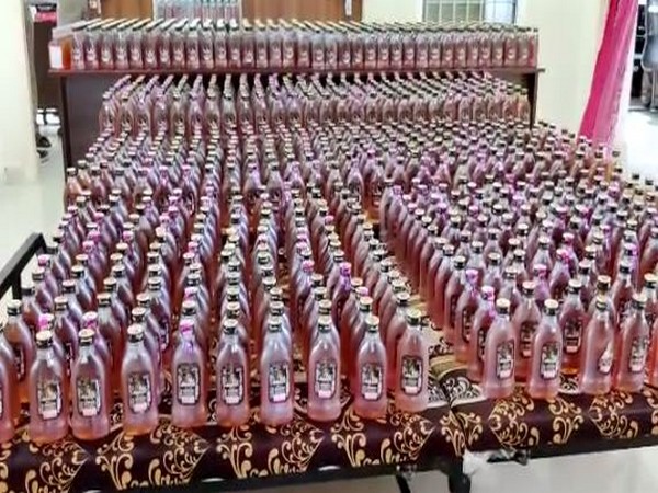 Liquor bottles seized by police. (Photo/ANI)