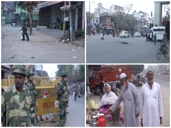 Visuals from few areas of North-East Delhi on Friday morning.