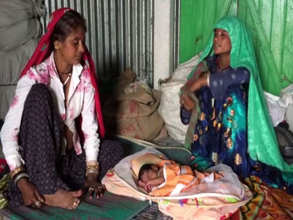 The newborn named Lockdown by his parents. Photo/ANI