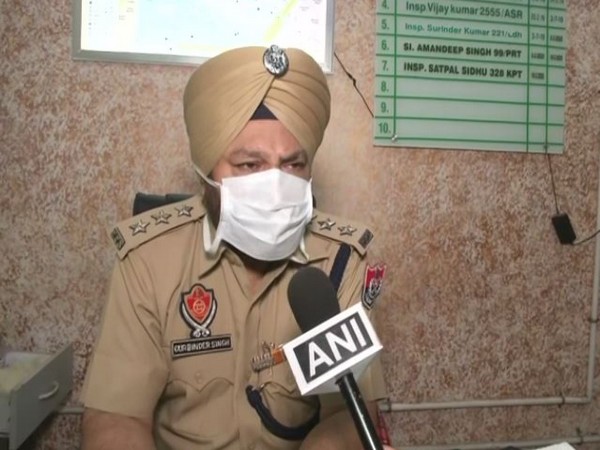 ACP Gurbinder Singh speaking to ANI in Ludhiana on Thursday.