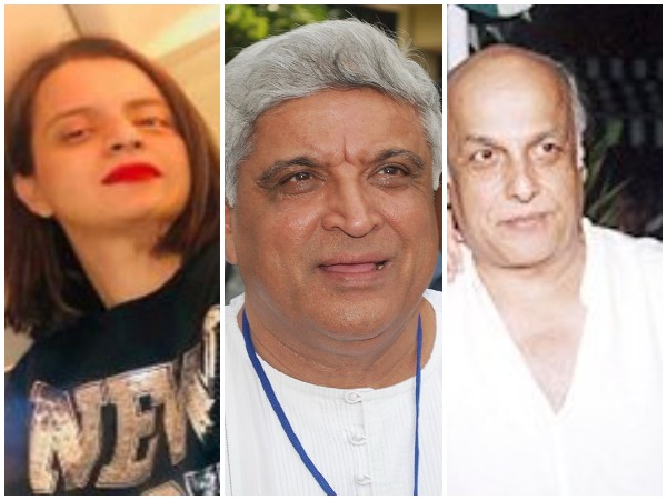 Rangoli Chandel Javed Akhtar and Mahesh Bhatt (Image courtesy: Twitter)