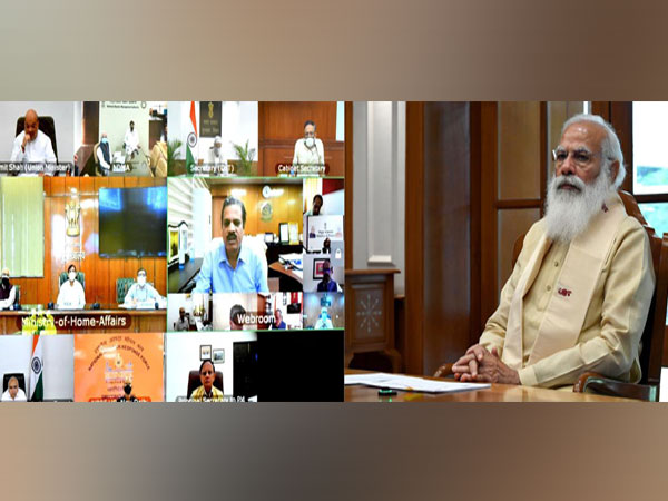Prime Minister Narendra Modi at the review meeting for Cyclone Yaas.