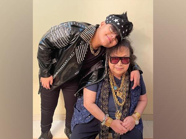 Swastik Bansal with his grandfather, Late Bappi Lahiri