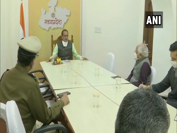 Madhya Pradesh Chief Minister Shivraj Singh Chouhan on Sunday held a meeting with officials over the law and order situation in the state.