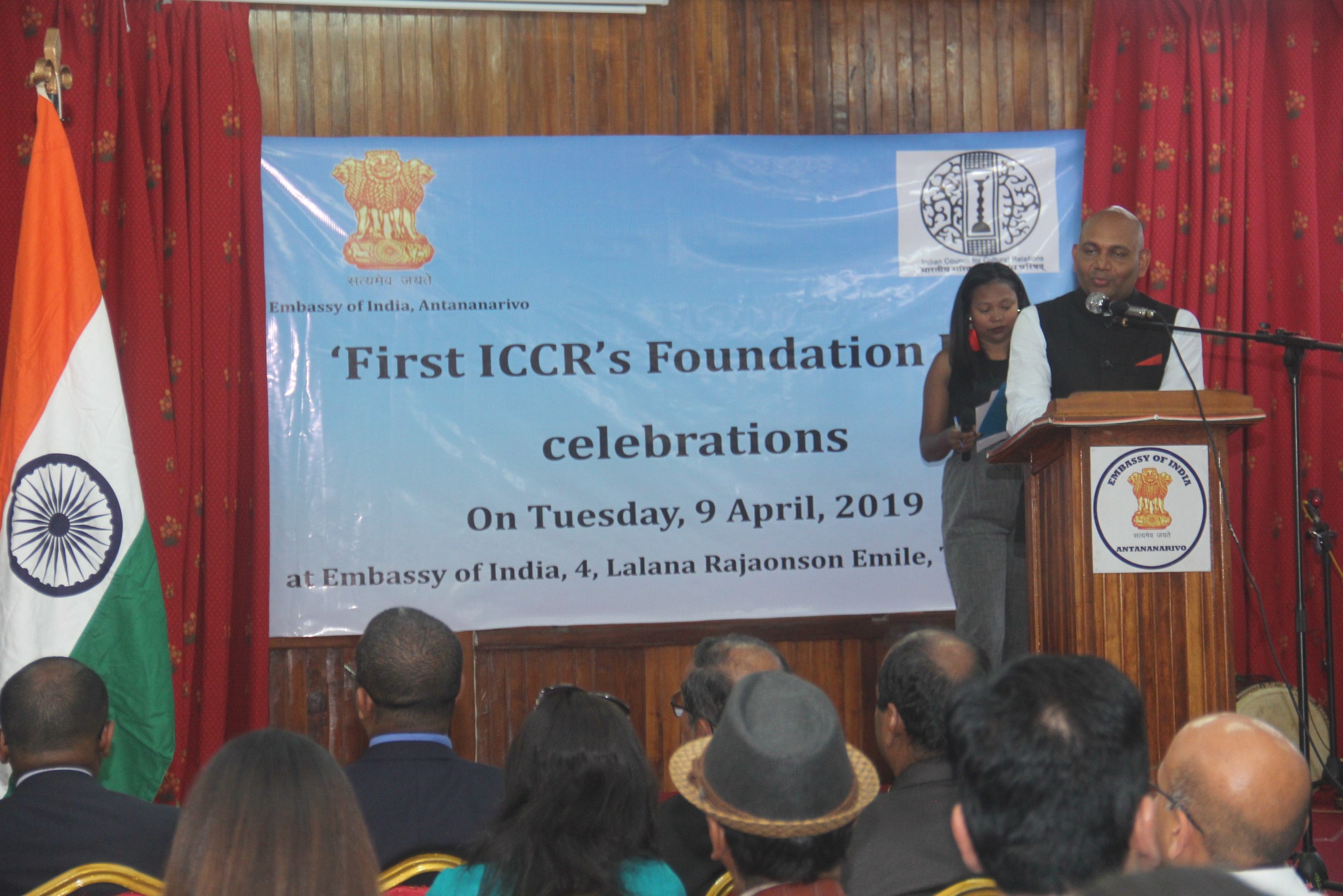 The Ambassador of India to Madagascar, Abhay Kumar speaking at the event on April 9 in Antananarivo, Madagascar (Image source: Embassy of India, Antananarivo)