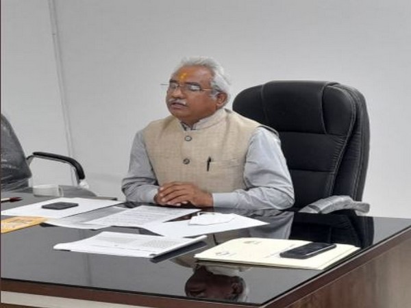 Uttarakhand Minister of Urban Development and Housing Madan Kaushik during the videoconferencing on Friday. (Photo/ANI)