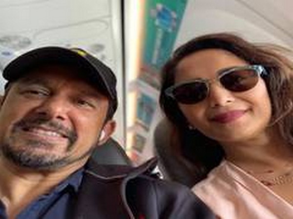 Actor Madhuri Dixit Nene with husband Sriram Madhav Nene (Image Source: Instagram)