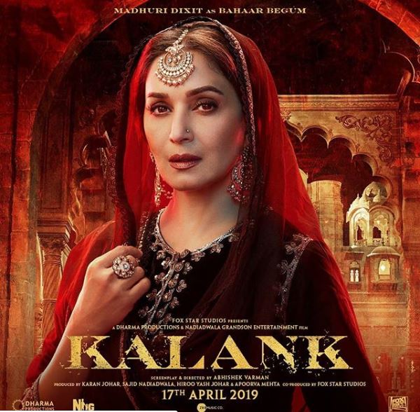 Madhuri Dixit in 'Kalank' poster, Image courtesy: Instagram