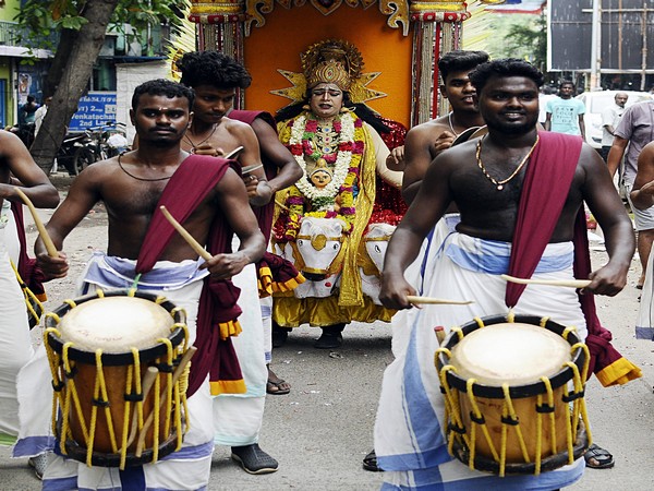 A visual from Aadi festival (Tamil Month) at Mundagakanni Amman temple in Chennai.