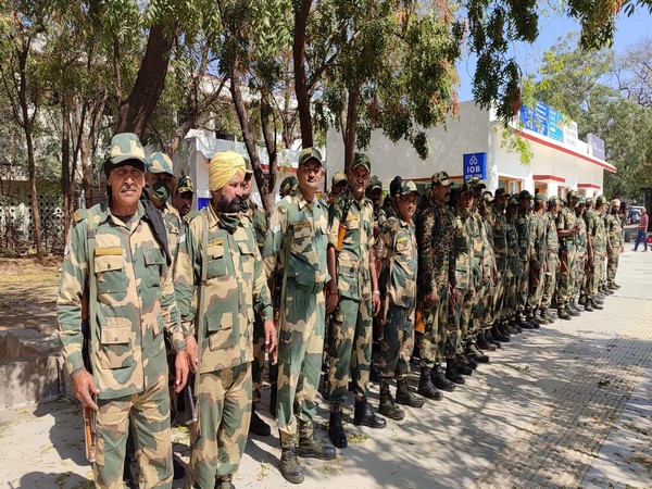 BSF contingent in Madurai, Tamil Nadu. (Photo/ANI)