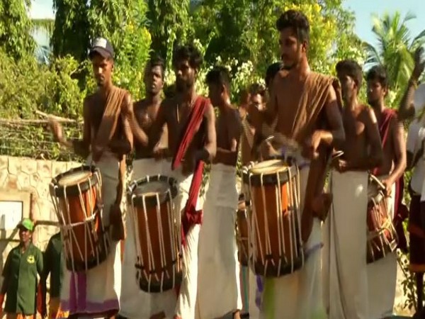 Hundreds of people beating drums lined up on the outskirts of Mahabalipuram to welcome PM Modi and Xi Jinping on Friday