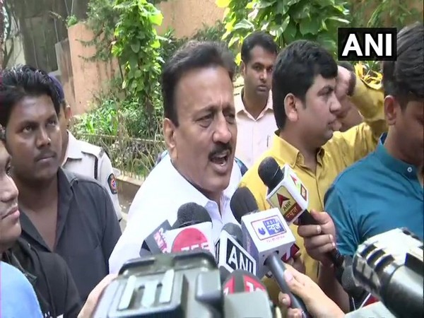 BJP leader Girish Mahajan talking to media persons in Mumbai on Saturday 