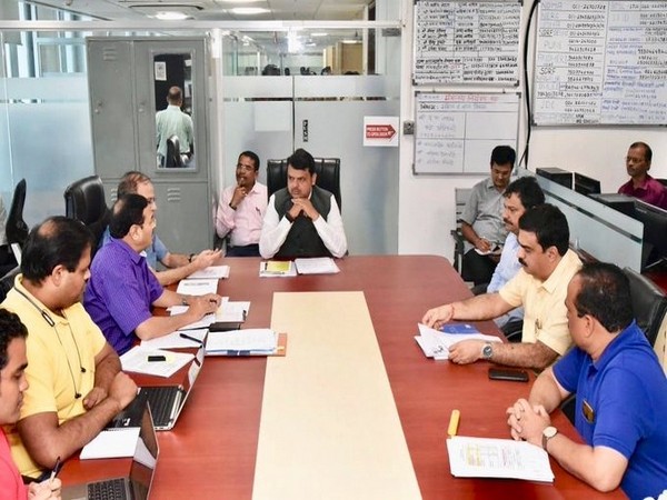 Chief Minister Devendra Fadnavis in review meeting with officials at Mumbai