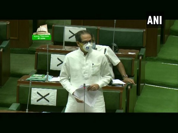 Maharashtra Chief Minister Uddhav Thackeray at the legislature on Monday.  [Photo/ANI]