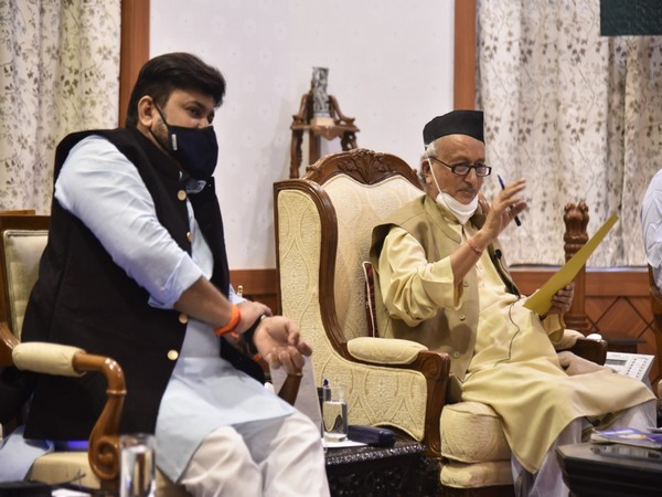 Maharashtra Governor Bhagat Singh Koshyari at the video conference on Thursday. 