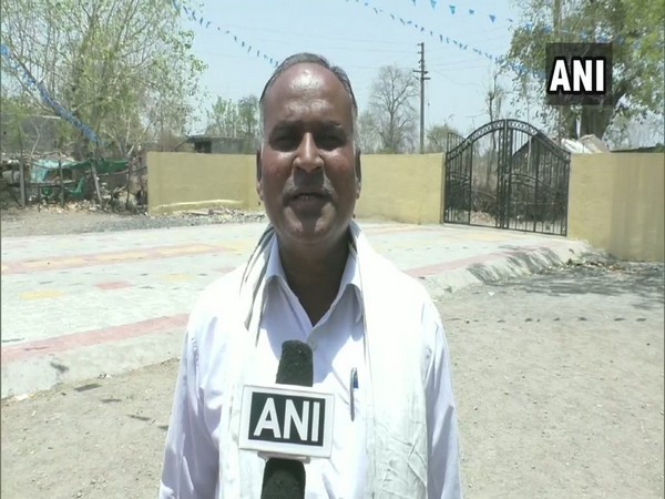 Chincholi Sarpanch Sanjay Ingale while talking to ANI. Photo: ANI
