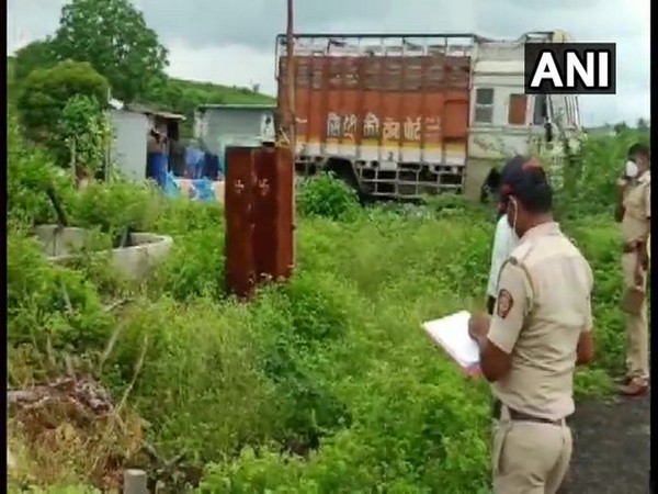 A visual from the spot where the body of the deceased was found in Washim, Maharashtra on Friday. 