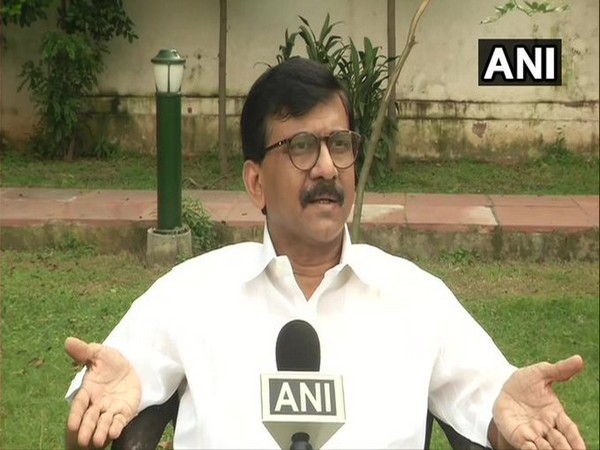 Shiv Sena MP Sanjay Raut speaking to ANI in New Delhi on Sunday.