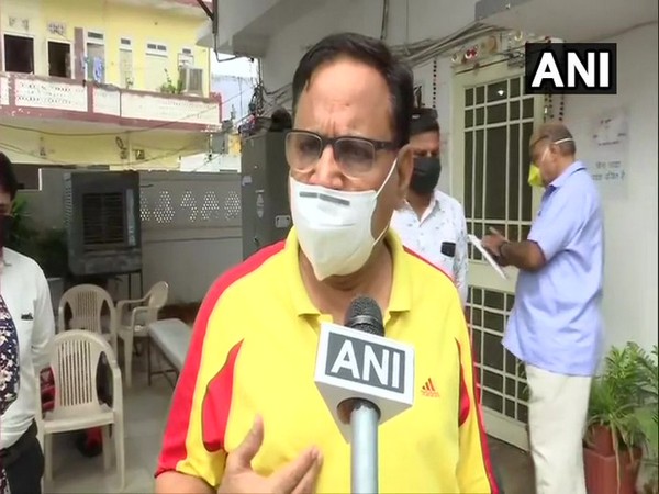 Rajasthan government chief whip Mahesh Joshi speaks to ANI in Jaipur [Photo/ANI]