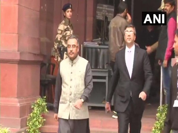Pakistan's High Commissioner to India, Sohail Mahmood, leaving the MEA in New Delhi on Feb 15