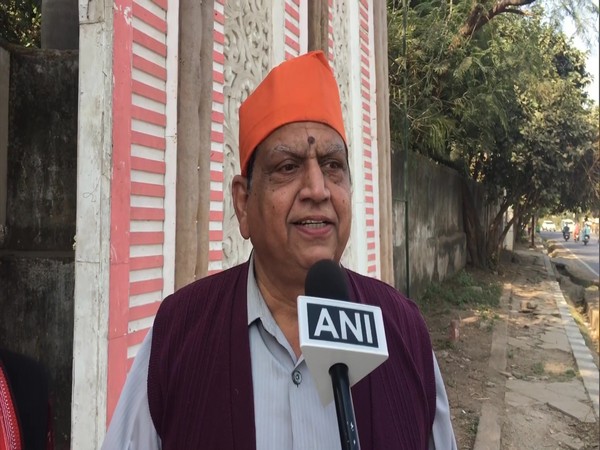 Jaiveer Bhardwaj, National Vice-President, Hindu Mahasabha speaking to ANI on Thursday in Gwalior. (Photo/ANI)