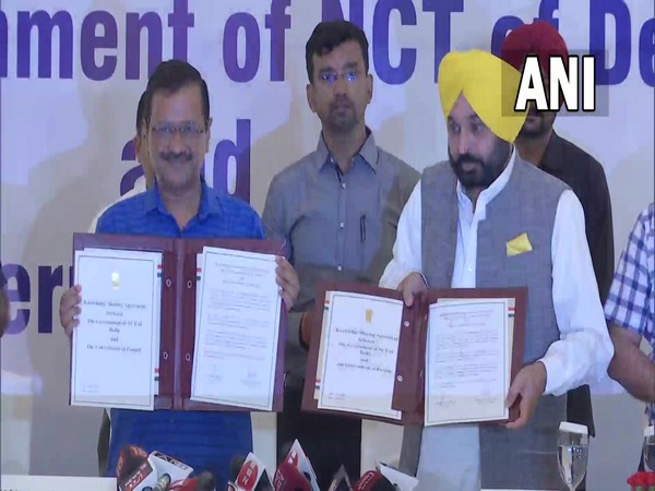 Knowledge Sharing Agreement signed between governments of Delhi and Punjab (Photo/ANI)