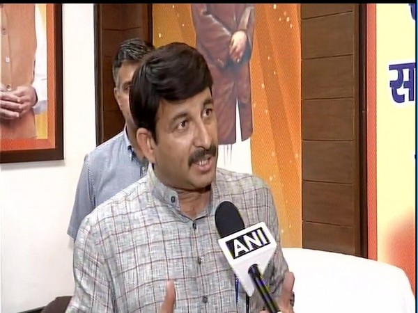 Manoj Tiwari speaks to ANI in New Delhi . [Photo/ANI]