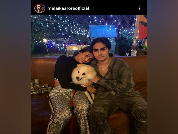 Malaika Arora with her son Arhaan Khan and pet Casper. (Source: Instagram)