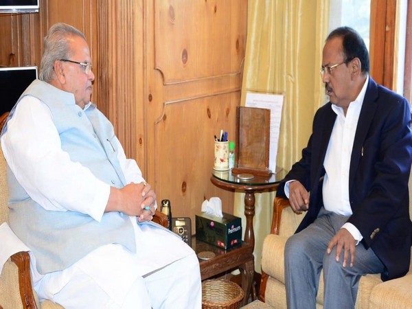 Governor Satya Pal Malik with NSA Ajit Doval 