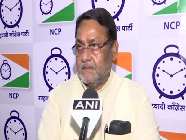 NCP leader Nawab Malik talking to ANI in Mumbai on Saturday.