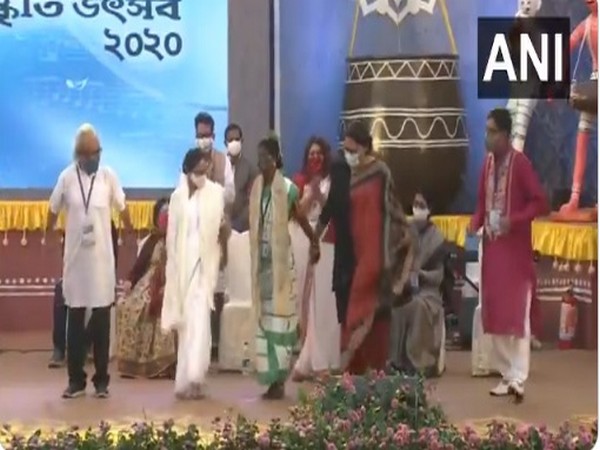 West Bengal Chief Minister Mamata Banerjee at the event on Wednesday.