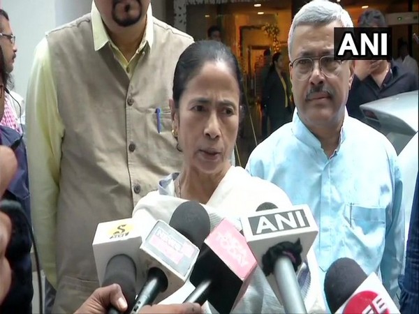 Chief Minister Mamata Banerjee speaking to reporters 