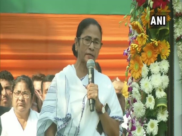 West Bengal Chief Minister Mamata Banerjee speaking at an event in Kolkata, West Bengal on Friday.