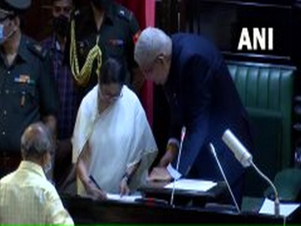 Mamata Banerjee takes oath as MLA. (Photo/ ANI)