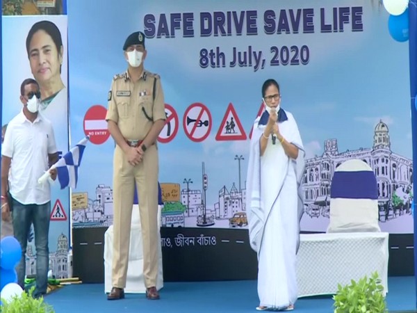 West Bengal Chief Minister Mamata Banerjee addressing a gathering in Kolkata on Wednesday. (Photo/ANI)