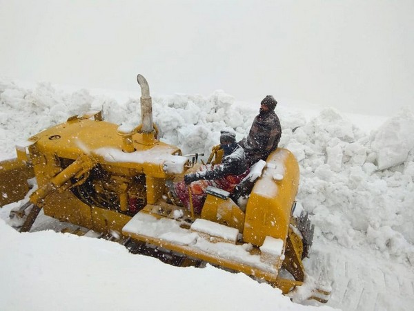 BRO workers during the earlier snow clearing operation on Manali-Leh highway. (File Image)