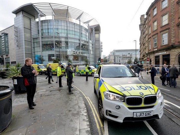 Police were seen outside a shopping mall in Manchester.