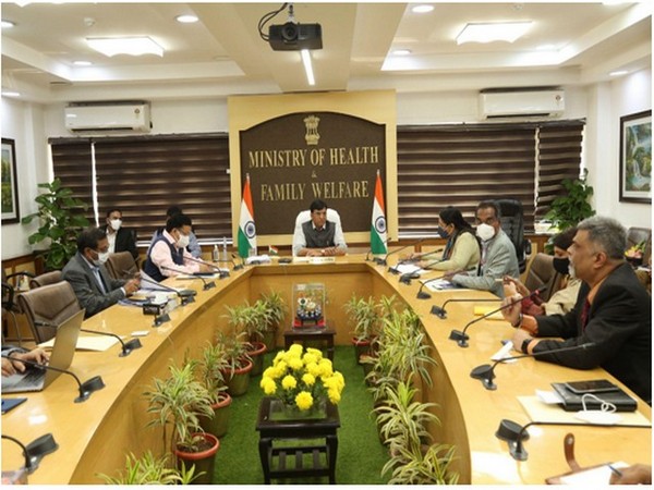 Union Minister Mansukh Mandaviya during the meeting. (AMI/photo)
