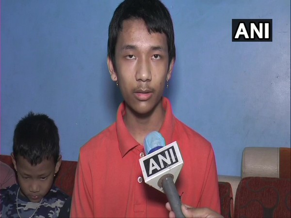 Baldeep Ningthoujam, class 9 student from Imphal who developed 'Coroboi' mobile game speaking to ANI. (Photo/ANI)
