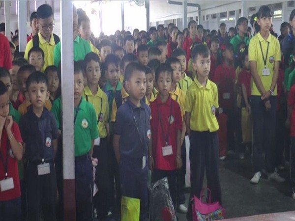 School students in Imphal, Manipur. Photo/ANI