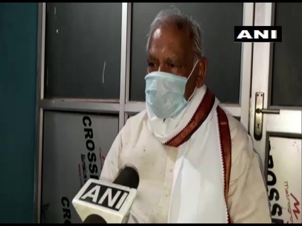 Hindustani Awam Morcha chief Jitan Ram Manjhi speaking to ANI in Gaya. (Photo/ANI)