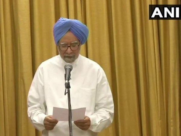 Former Prime Minister Manmohan Singh took oath as Rajya Sabha member from Rajasthan on Friday. Photo/ANI