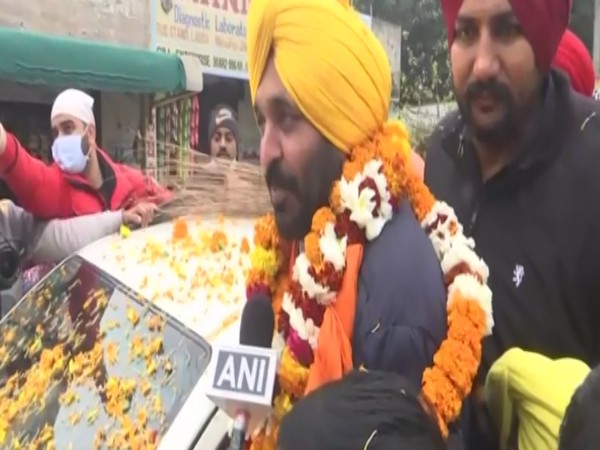 Aam Aadmi party Chief Ministerial candidate Bhagwant Singh Mann (Photo/ANI) 