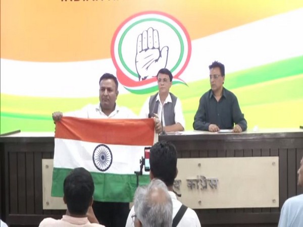 A man barged into the Congress PC in New Delhi on Wednesday. Photo/ANI