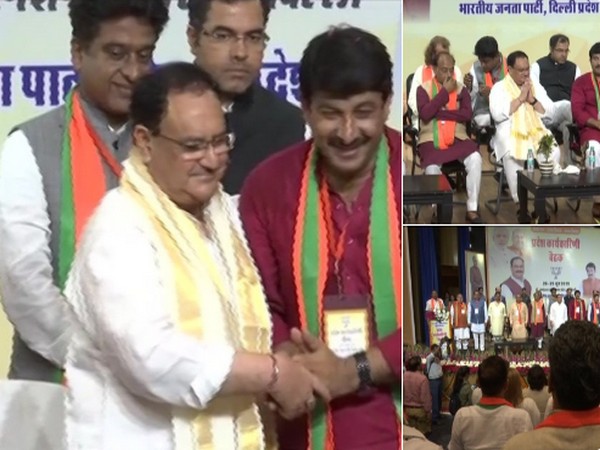 BJP working president J P Nadda attends the inaugural session of the State Working Committee. Photo/ANI