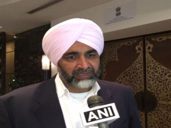 Punjab Finance Minister Manpreet Singh Badal talking to ANI in New Delhi on Thursday. Photo/ANI