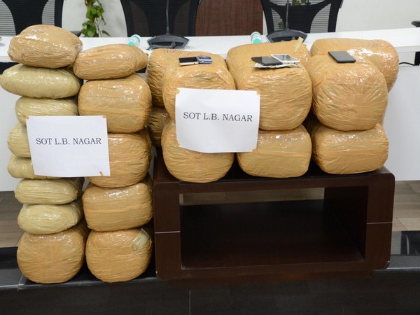 Special Operations Team seized 108 kg of marijuana in Hyderabad. Photo/ANI