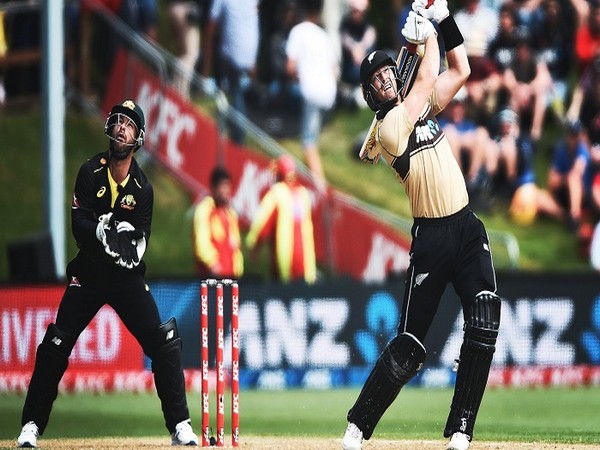 Kiwi batter Martin Guptill in action against Australia (Photo/ ICC Twitter)