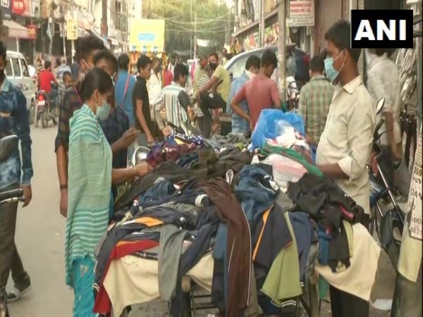 Visuals from Gandhi Nagar Market. (Photo/ANI)
