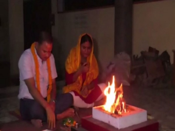 Visual from the marriage of SDM Dinesh Kumar in Kushinagar. Photo/ANI